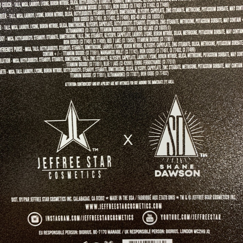Jeffree Star Cosmetics x Shane Dawson Mini Controversy Eyeshadow Palette New NIB - Picture 8 of 12